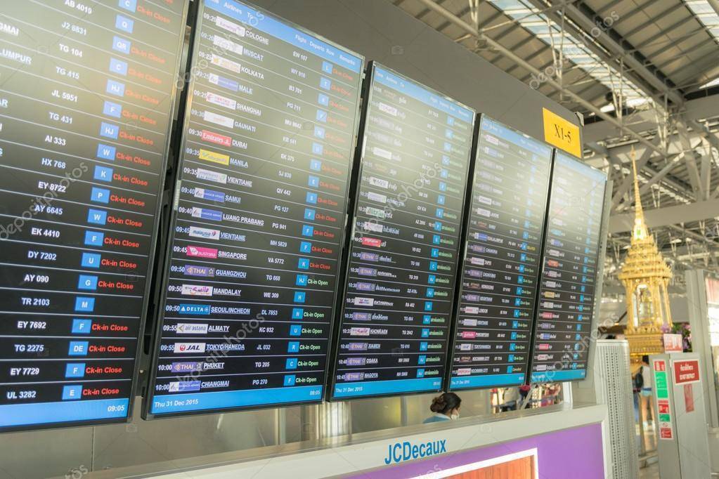 Бангкок аэропорт суварнабхуми табло прибытия самолетов - всё о тайланде