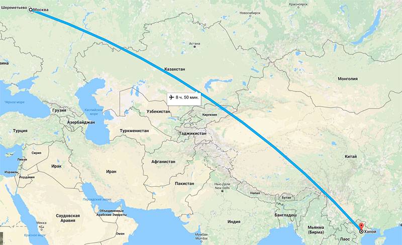 Сколько часов лететь до вьетнама (нячанга) из москвы и других городов