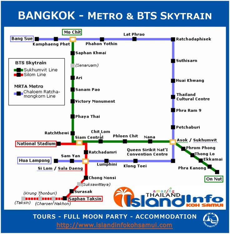 Метро бангкока: линии и схема, билеты, правила пользования