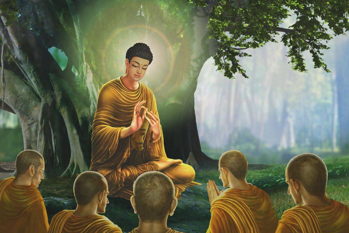 Проповедь будды. Будда Шакьямуни ученики Будды. Сиддхартха Гаутама Будда. Будда Шакьямуни с учениками. Сиддхартха Гаутама буддизм просветление.