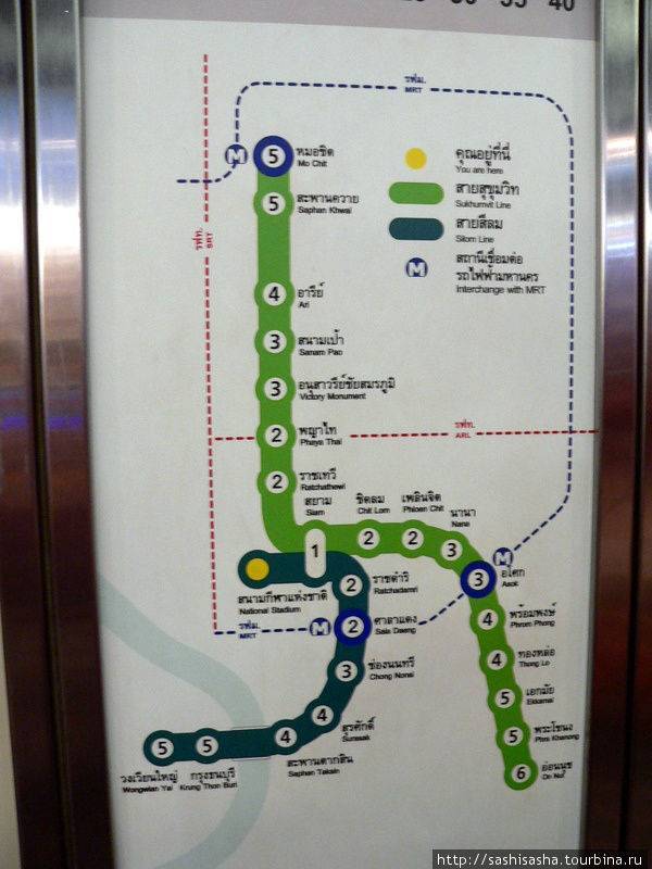 Картографическая схема метро в столице таиланда бангкоке: обзор +видео