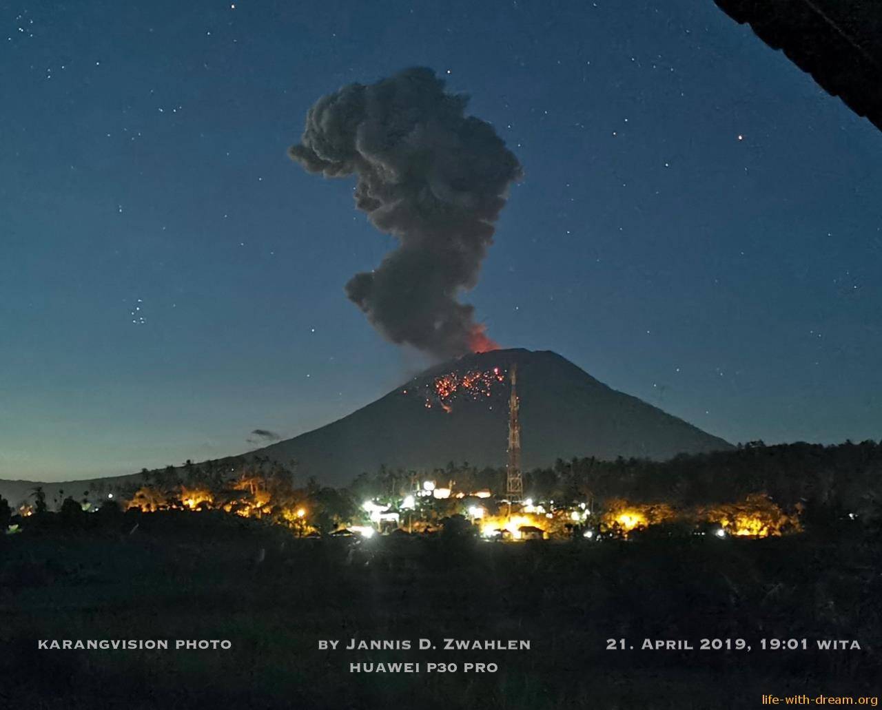 Извержение вулкана Агунг 2017