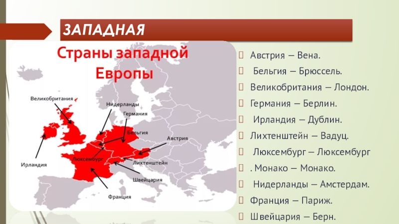 Презентация страны западной европы 3 класс