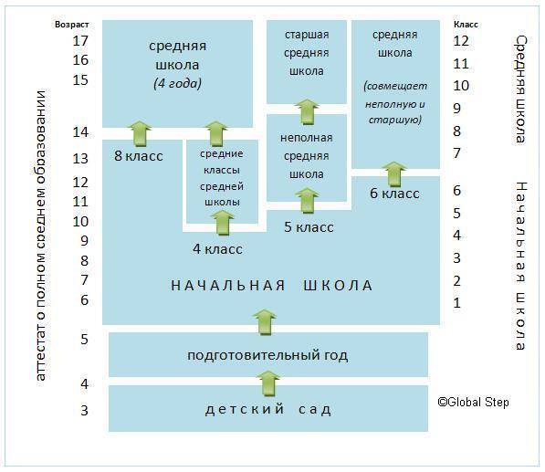 Система образования сша схема