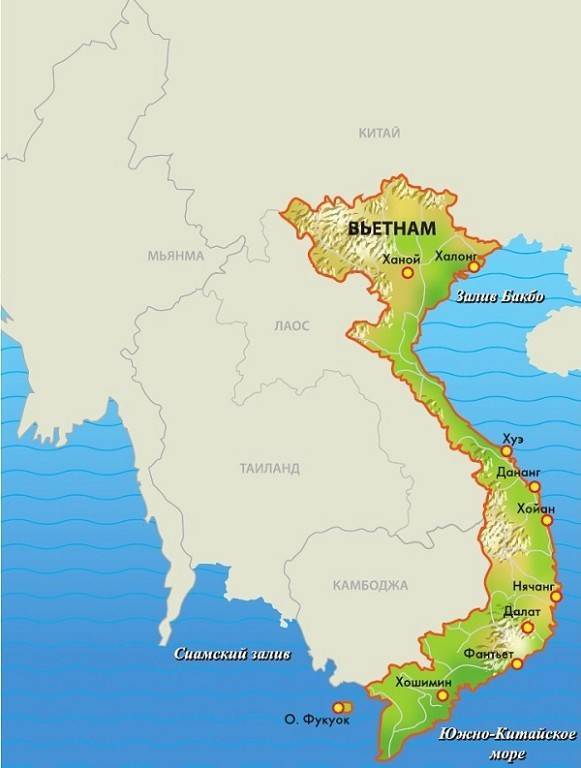 Где находится вьетнам на карте мира и его страны-соседи