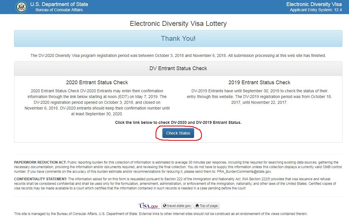 Анкета на участие в diversity visa lottery образец