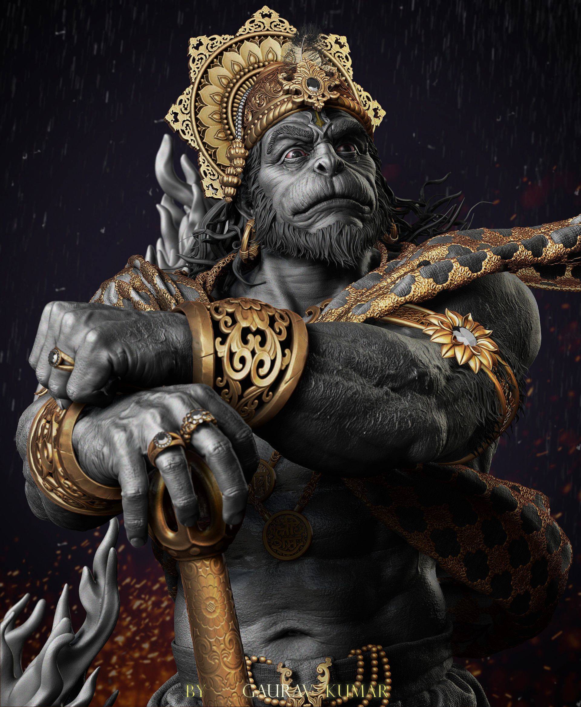 Один из самых известных богов в индии – обезьяноподобный хануман