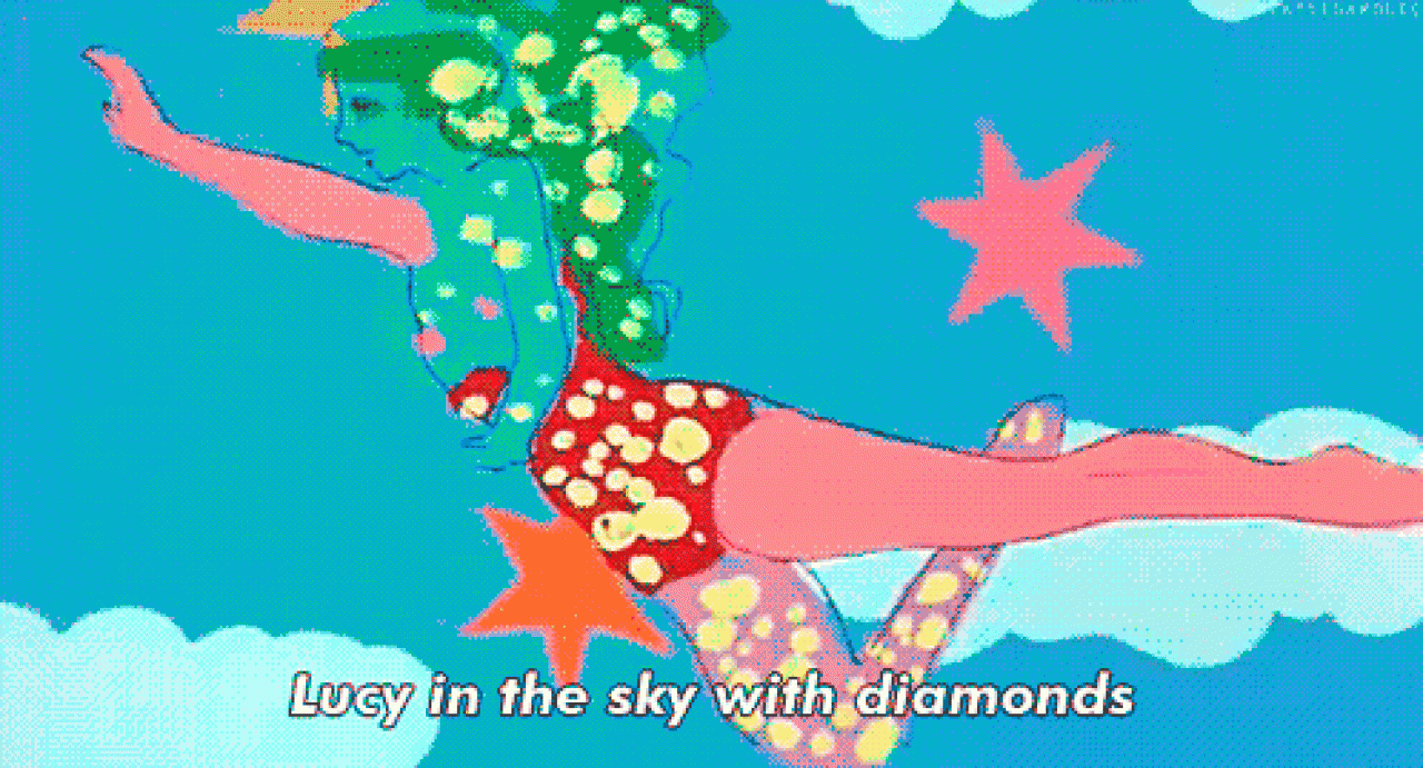 Lucy in the sky with diamonds рисунок джулиана