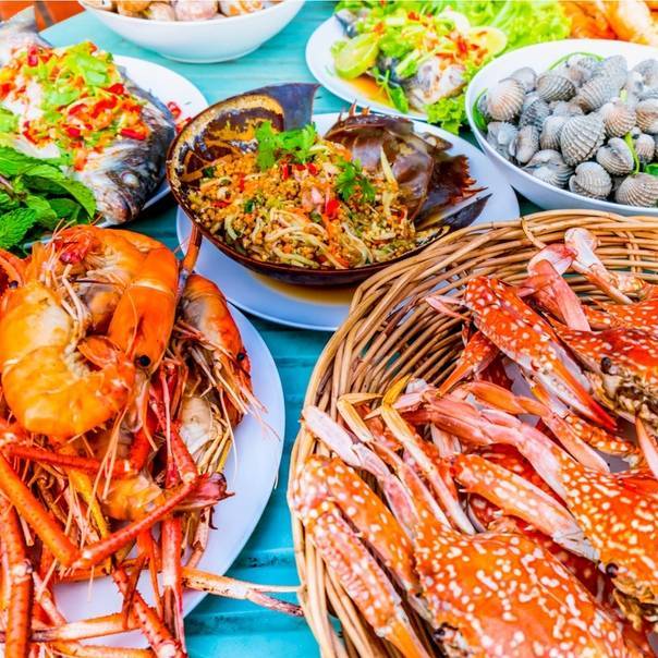 Популярные морепродукты в таиланде