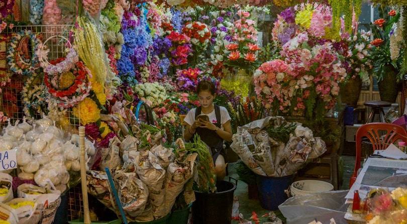 Ночной цветочный рынок в бангкоке на карте: фото, описание