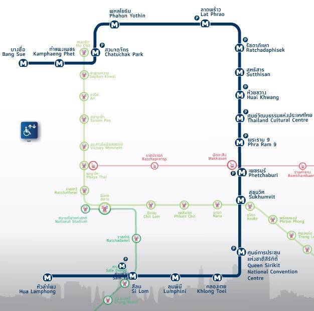 Схема метро бангкока