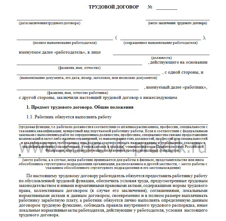 Трудовой договор с иностранным гражданином