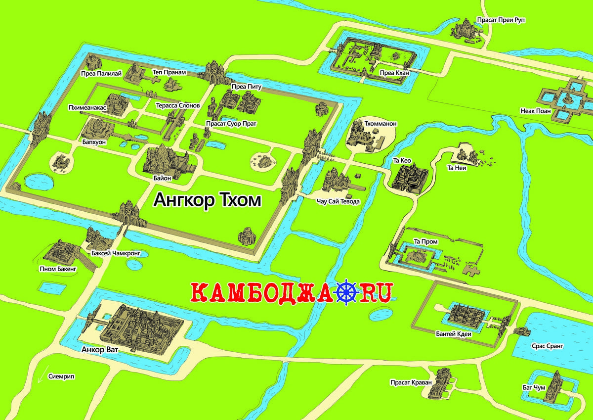 Маршруты по храмам ангкора (от 1 до 7 дней) - описание, карты, транспорт, стоимость, фото - paikea.ru