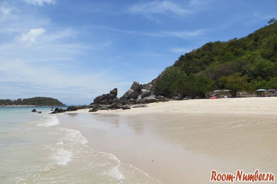 Пляжный отдых на острове ко лан в паттайе, таиланд