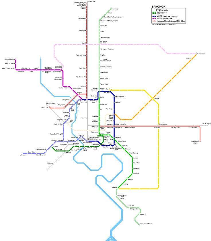 Метро бангкока - описание и карта