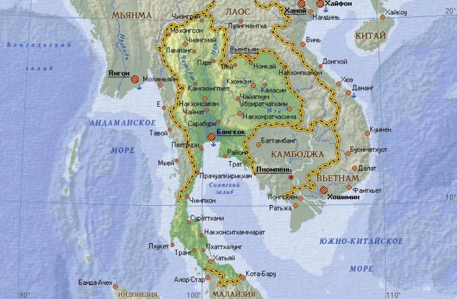 Карта тайланда на русском языке с городами. Тайланд и Китай на карте. Тайланд политическая карта. Тайланд на карте.