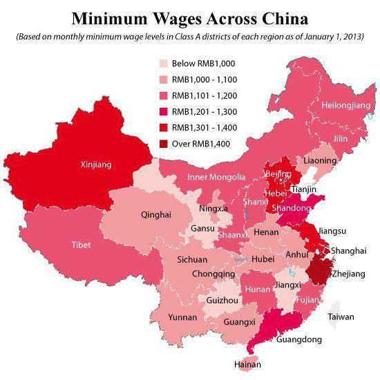 Уровень минимальной и средней заработной платы в китае в 2022 году
