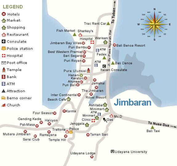 Пляж джимбаран на острове бали, отзыв и фото курорта, джимбаран на карте острова бали