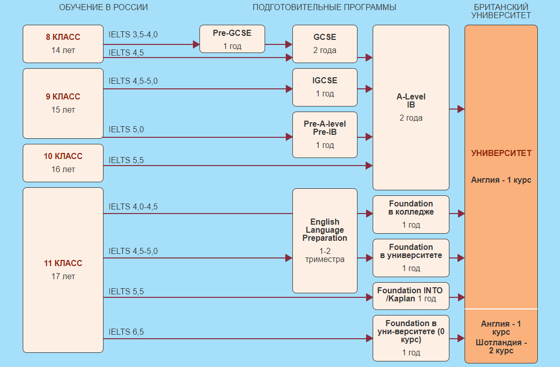 Образование великобритании схема