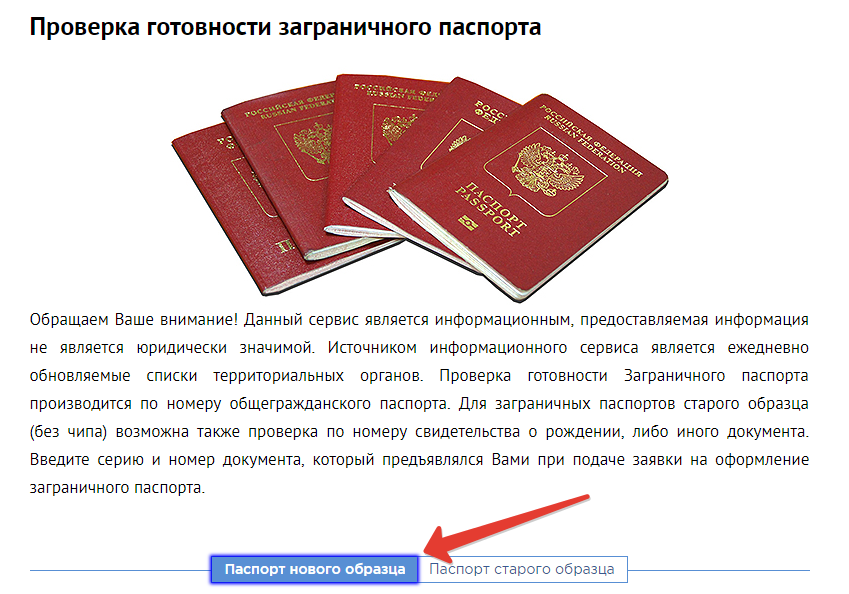 Как проверить готовность загранпаспорта нового образца