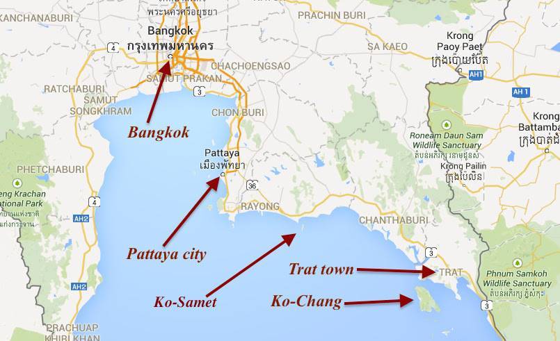 Остров ко самет (koh samet) в тайланде на карте, как добраться.
