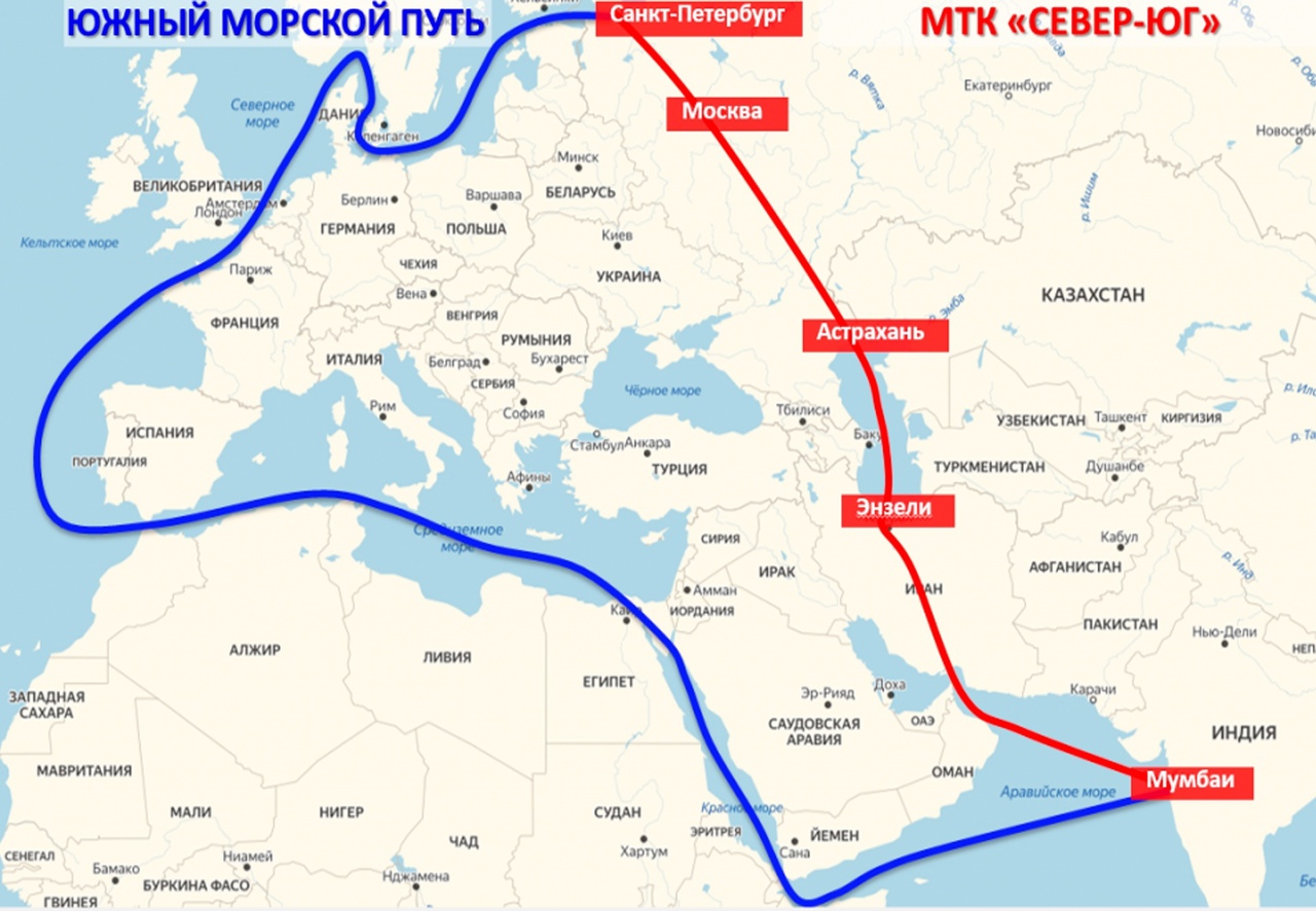 Морской путь из россии в индию карта