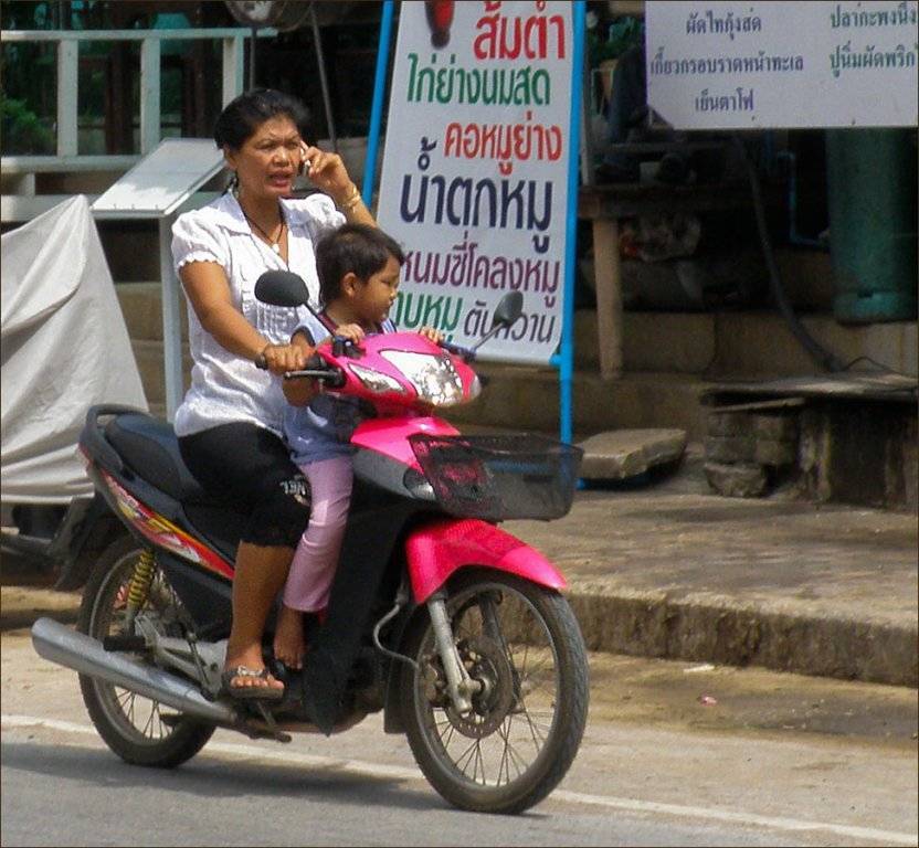 Вождение байка в таиланде