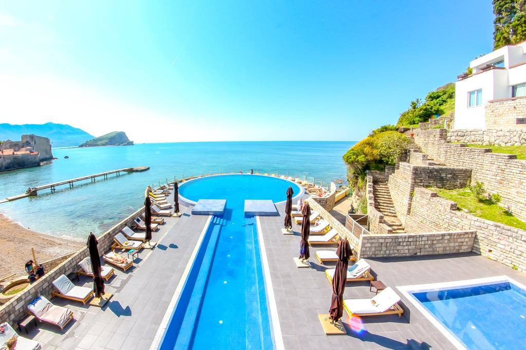 Отели черногории со своим пляжем. топ отелей. курорты