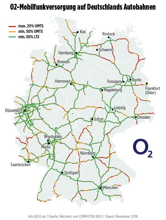 Карта автобанов германии