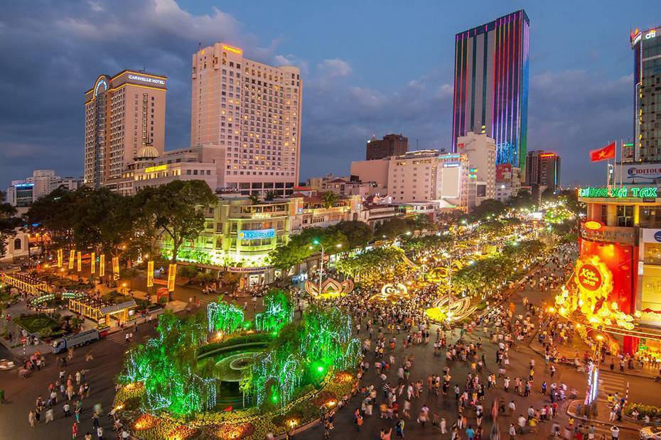 Обзор города хошимин во вьетнаме
