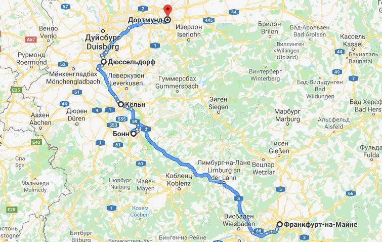 Расстояние от кёльн до мюнхена